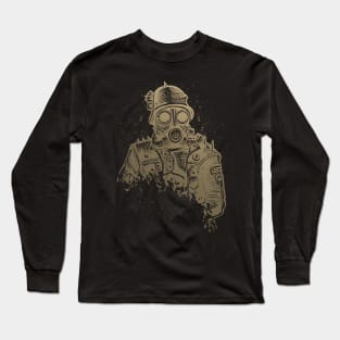 Retro Futurism Steampunk Adventure Soldier 2 Long Sleeve T-Shirt